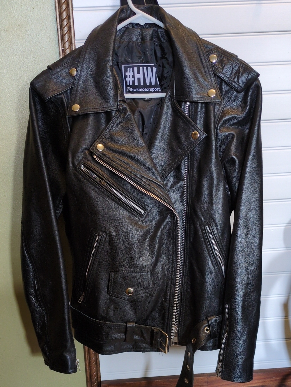 Moto Black Leather Biker Jacket